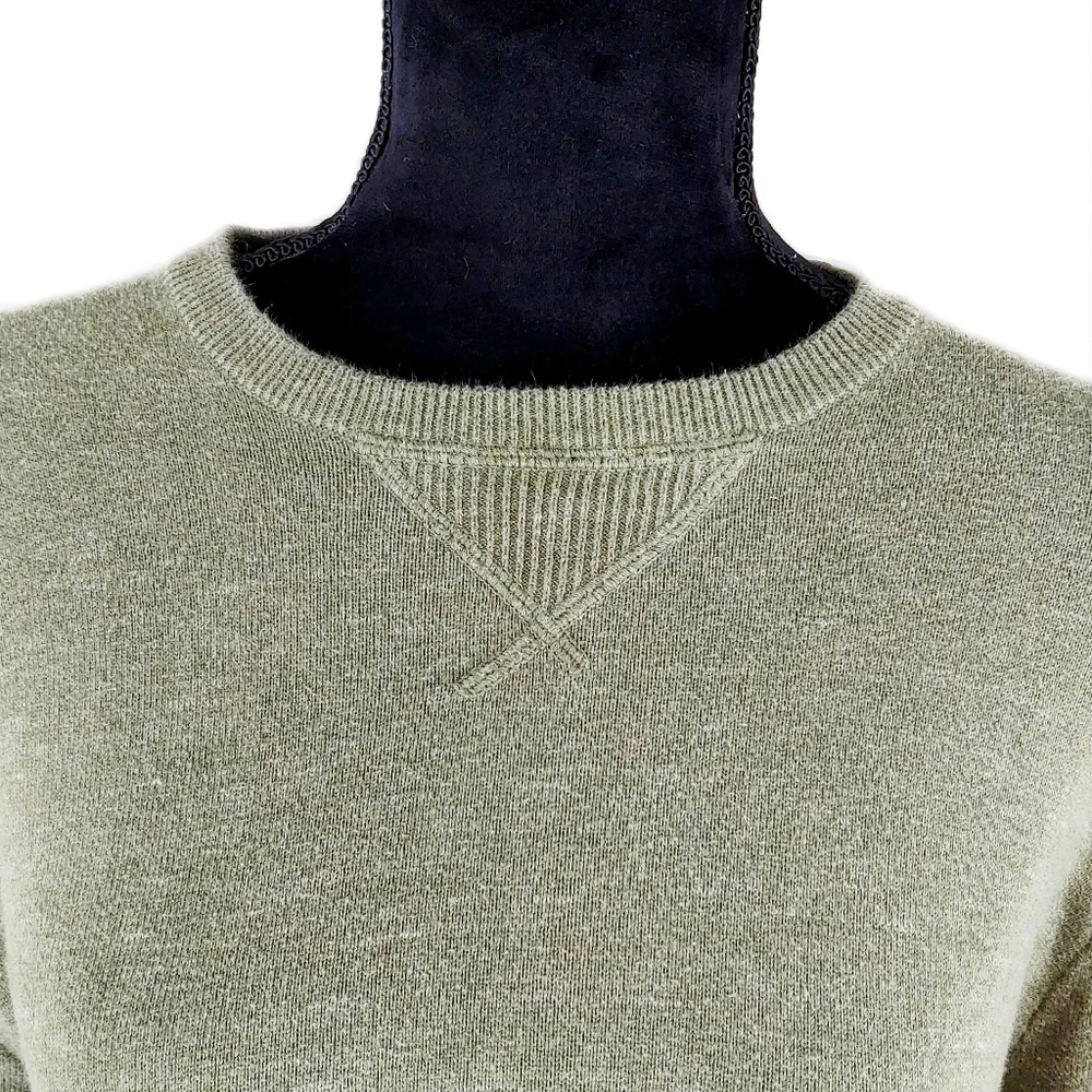 J. Crew Womens M Army Green 100% Cotton Long Sleeve Top - Picture 2 of 7